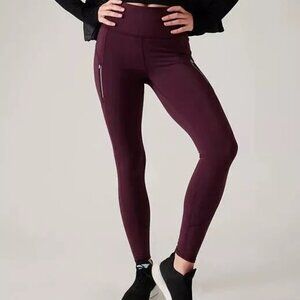 Athleta - Rainier High Rise Tight - Spiced Cabernet - XL